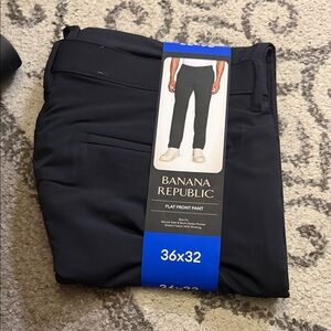Banana Republic Black Flat Front Men's Pants